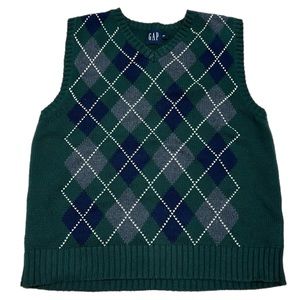 Vintage GAP Argyle V-Neck Knit Sweater
